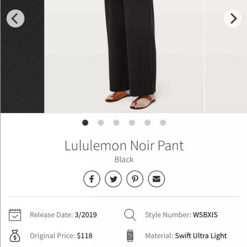 Lululemon Noir Pant Size 2- High Waist, wide leg